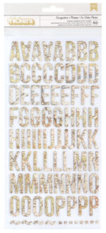 Thickers Abroad EVERYWHERE MAP Chipboard Letter Stickers
