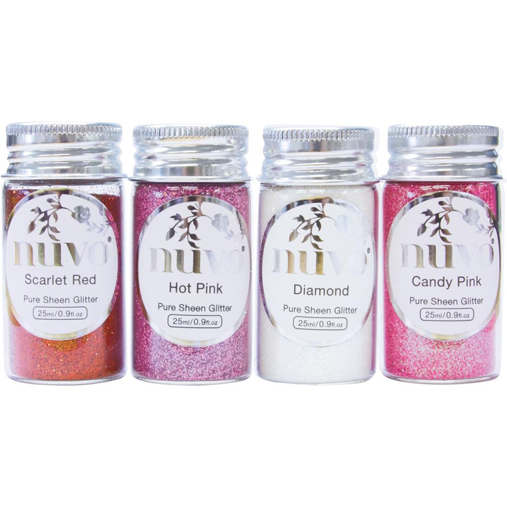 233466BF-3637-41D0-B486-992004BE22AD Nuvo Pure Sheen Glitter CROSS MY HEART Pink Bottles - Image 1