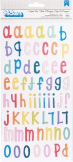 Thickers Shimelle Box Of Crayons CRAYON BOX Chipboard Letter Stickers