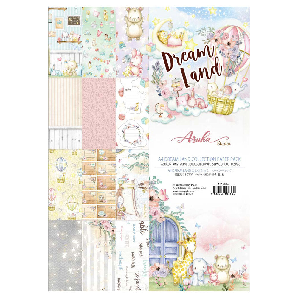 24B41A77-A132-4AD2-BCB6-47C4883E27CA Asuka Studio DREAMLAND COLLECTION 8.27”x 11.69” A4 PAPER PAD 12 Sheets - Image 1