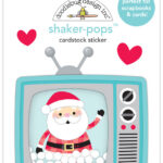 Doodlebug Shaker-Pops SANTAVISION 3D Stickers
