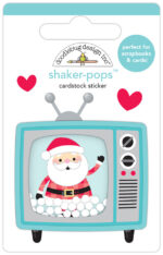 Doodlebug Shaker-Pops SANTAVISION 3D Stickers
