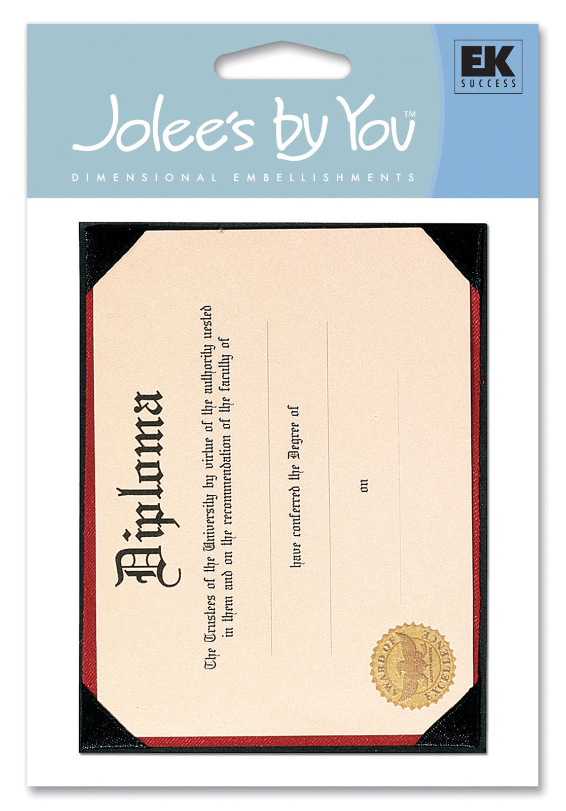 277761MK Jolee's Boutique LARGE DIPLOMA Dimensional Sticker 1pc - Image 1