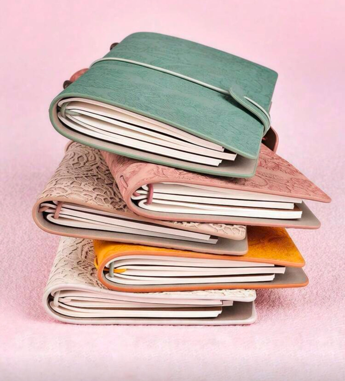 282F8154-137B-45EC-BAF3-31D114A45538 Scrapbooksrus EUROPEAN LACE Leather Traveler Journal - Image 1