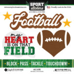 Scrapbook Customs FOOTBALL LOVE Sport Stickers