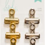 Heidi Swapp SILVER & GOLD Bulldog Clips 6pc