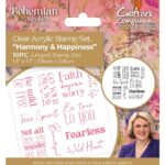 Crafters Companion HARMONY & HAPPINESS Bohemian Stamp Set