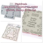 Pinkfresh Studio MAKING THINGS HAPPEN Stamp Stencel & Die Set 9pc