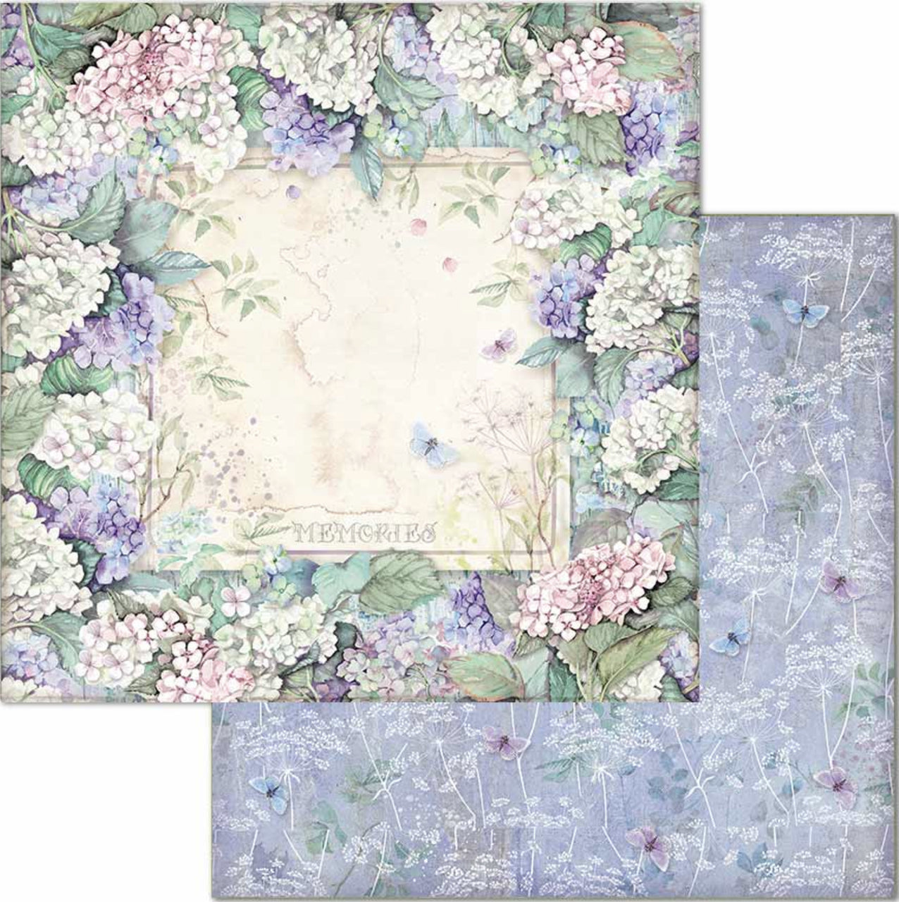 2C2CE783-7287-4315-943E-7A223FEDE9C0 Stamperia HORTENSIA FRAME SBB693 12"X12" Scrapbook Paper - Image 1