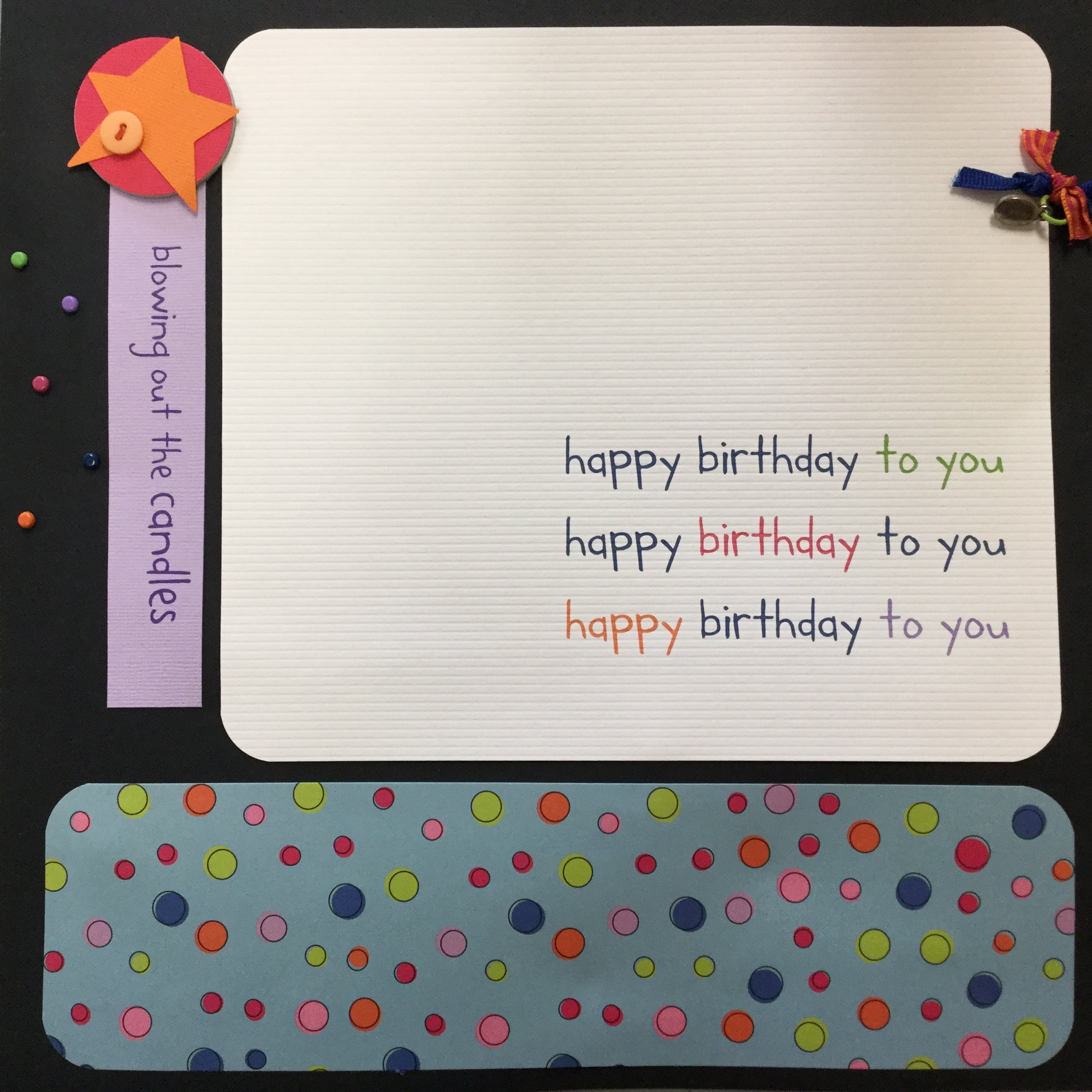 2D0F35FF-EDC9-4445-9314-57C4E10396F6 Premade Pages $5.00 HAPPY BIRTHDAY TO YOU 12"X12" Scrapbook Pages - Image 1