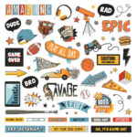 Photoplay BRO’S AMAZING 12X12 Element Stickers