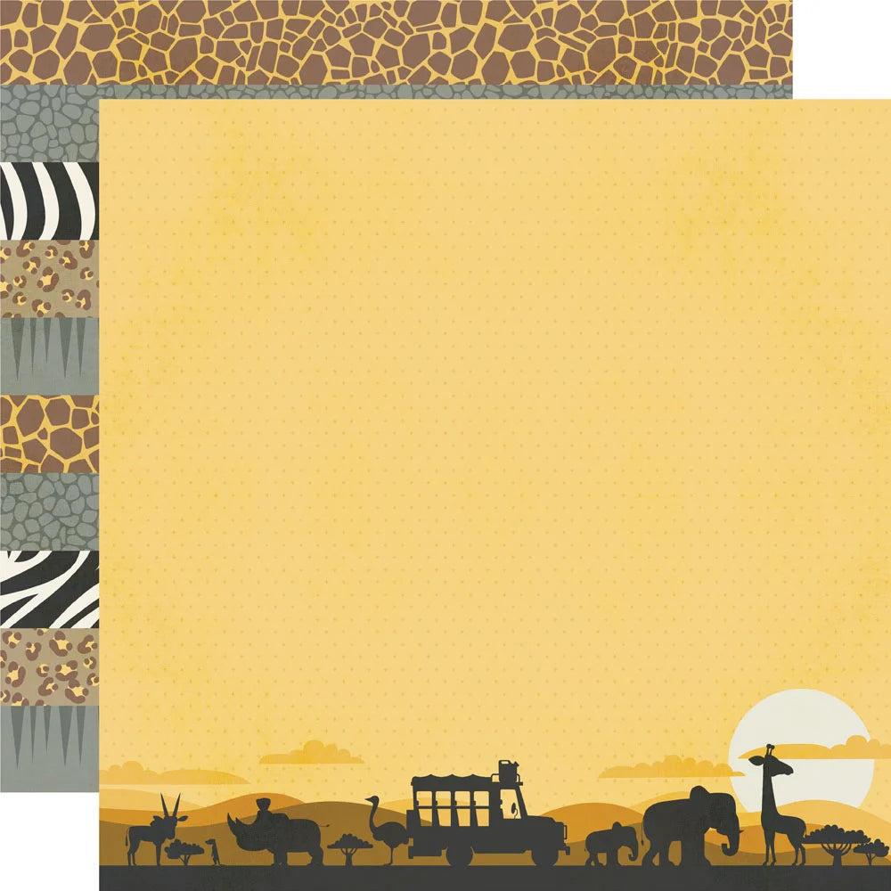 2D9EFE09-552C-4CE3-84BB-A0FB8A5AB9C4 Simple Stories Say Cheese WILD KINGDOM 12”X12” Scrapbook Paper - Image 1