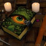 Soft Leather Journal Grimoire TAROT EYE Blank Book of Shadows A7
