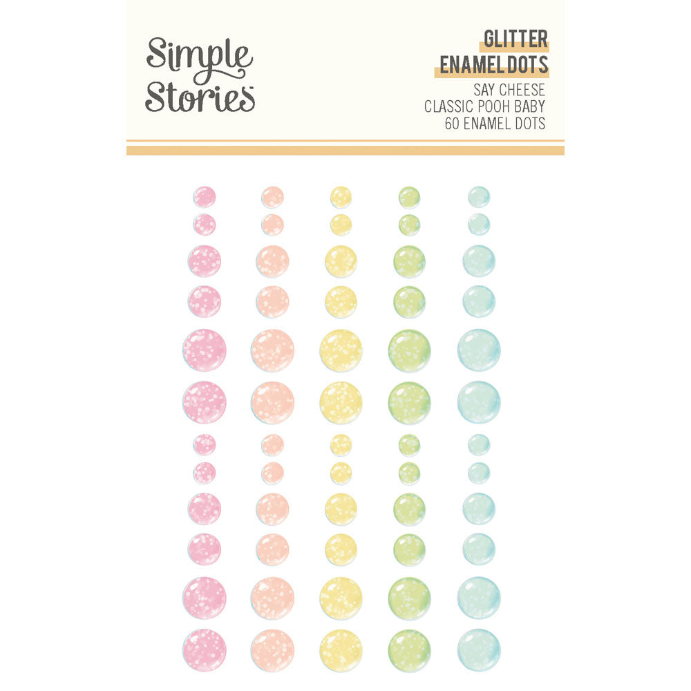 3022885C-5C66-40F7-8333-6169F7ADE633 Simple Stories SAY CHEESE CLASSIC POOH BABY Glitter Enamel Dots - Image 1