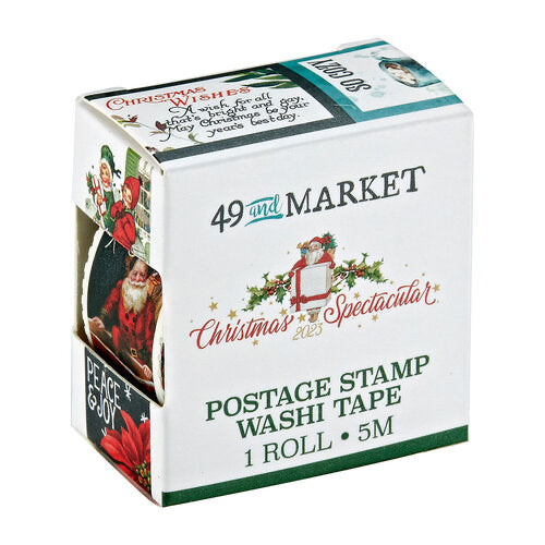 302FFAB2-12B4-4151-B258-1B11BB0892D6 49 and Market CHRISTMAS SPECTACULAR 2023 Postage Stamp Washi Tape - Image 1