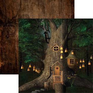 3245F248-66A8-4FE3-A625-9E378B8EEC8E Reminisce WOODLAND ELF 12"X12" Scrapbook Paper - Image 1