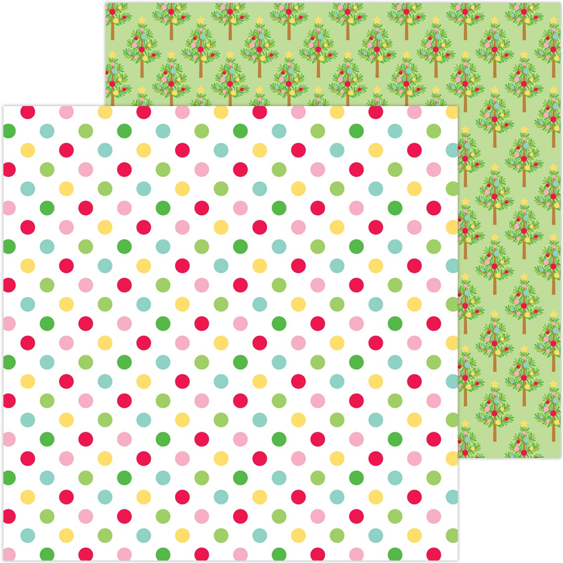 32E9F8EA-5B85-43C0-978B-CCB794B5739B Doodlebug Christmas Magic JOLLY HOLIDAY 12"X12" Cardstock Paper - Image 1