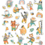 Sticker King MUSIC 101 Animal Instruments Stickers 24pc