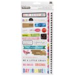 Thickers Vicki Boutin ESCAPE THE ORDINARY Gold Foil Chipboard Phrase Stickers