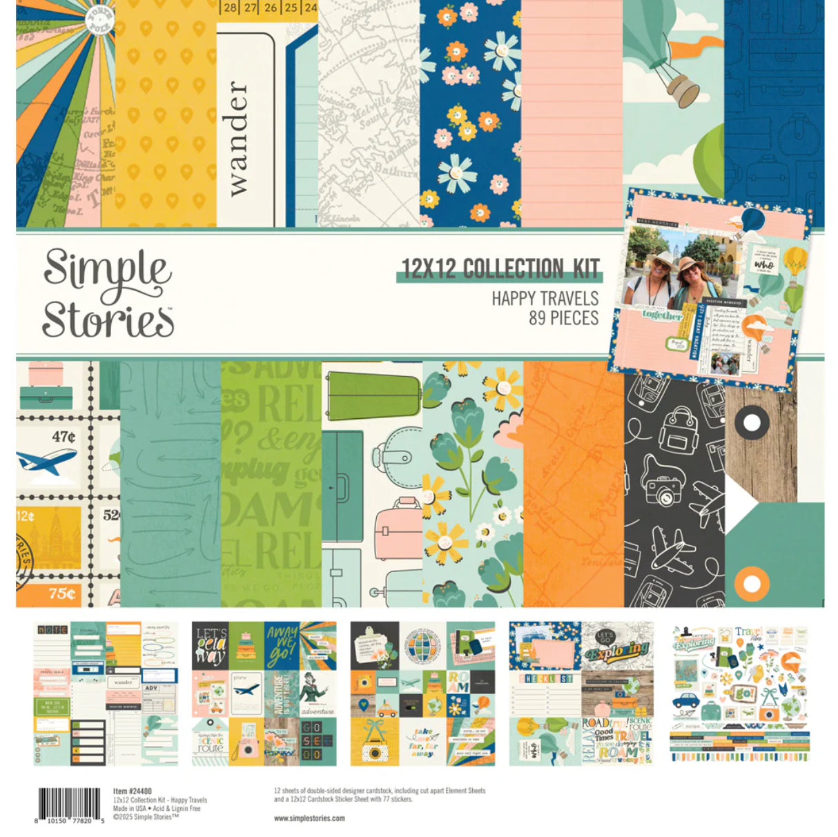 349C48A9-0574-4A52-9756-489675D00BEF Simple Stories HAPPY TRAVELS Collection Kit 89pc - Image 1