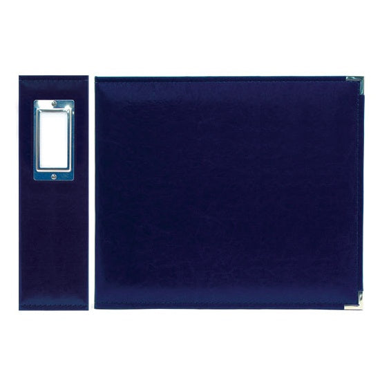 354380PR WeR Classic Leather NAVY Blue 6"X6" Scrapbook Album - Image 1