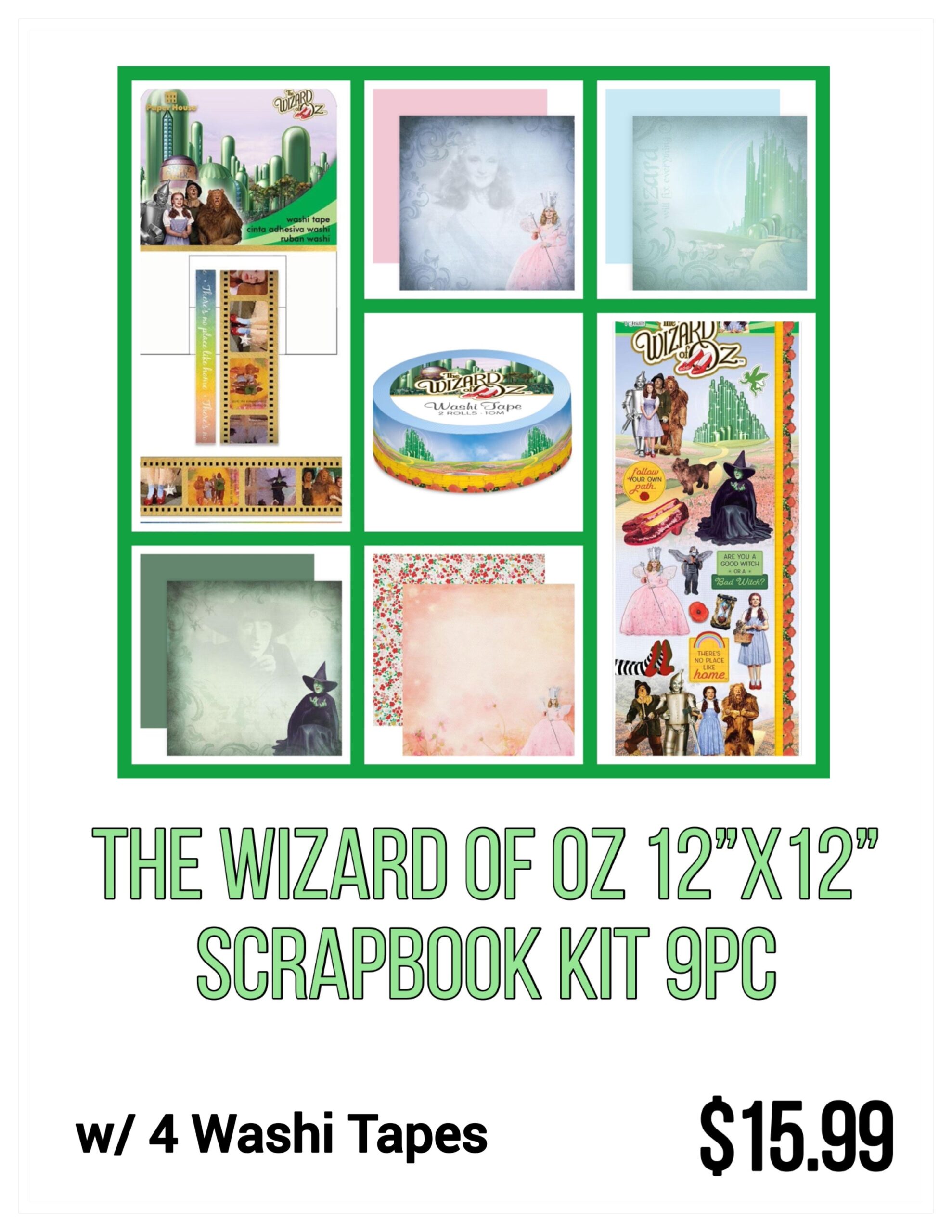 35806F53-275C-4F41-80E7-394FA32ECC49 Paper House THE WIZARD OF OZ 12"X12" Scrapbook Kit - Image 1