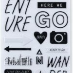 Thickers Crate Paper Here There Everywhere WANDER Glossy Puffy Phrase Stickers