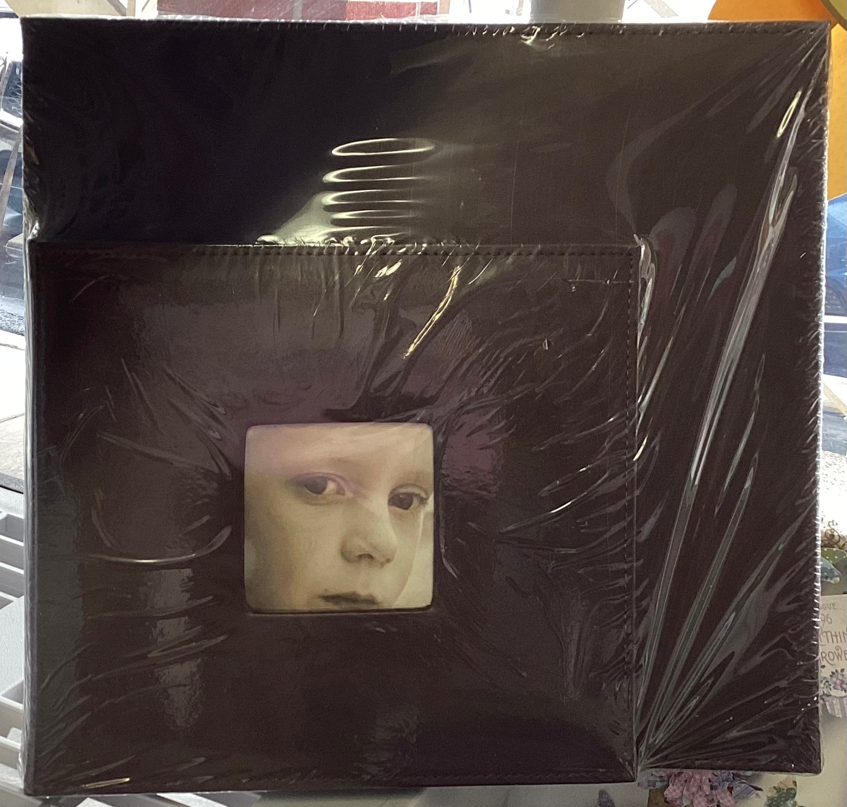 38D036BC-50F6-4862-A16A-C3A18B17AAAD Scrapbooksrus BROWN STITCHED 2 ALBUM SET 12”X12” & 8”X8” Postbound Scrapbooks - Image 1