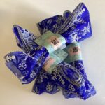 Scrapbooksrus Vintage ROYAL BLUE SNOWFLAKE Ribbon Trim 2.5”X1yd