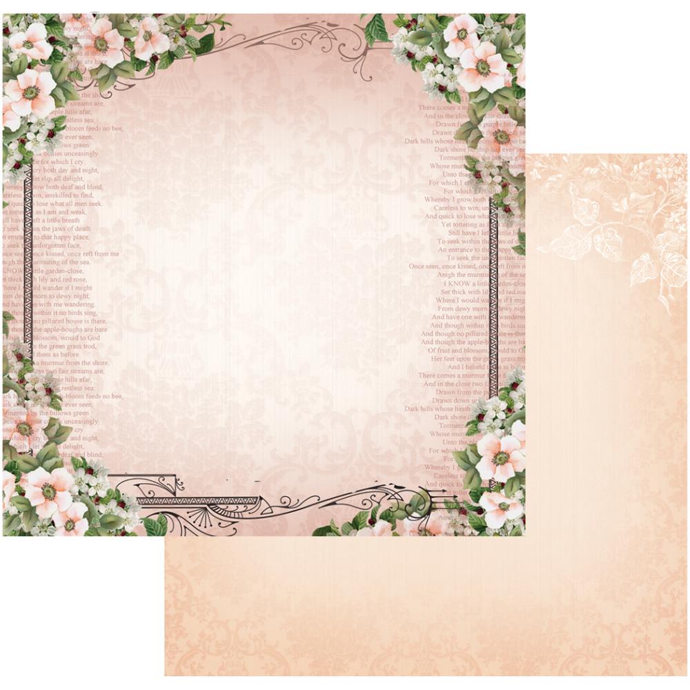 3AFFD17C-DAC5-4A04-87D9-6C6F5B038534 Couture Creations Vintage Rose Garden FRAME OF ROSES 12"X12" Cardstock Paper - Image 1