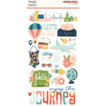 Simple Stories PACK YOUR BAGS Chipboard Stickers 23pc