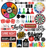 Reminisce GAME NIGHT 12"X12" Scrapbook Kit 9pc - Image 2