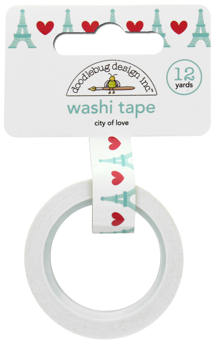402F249F-974E-4ECB-A013-E8D8BEE4EBDB Doodlebug CITY OF LOVE Washi Tape 15mm 12yards - Image 1