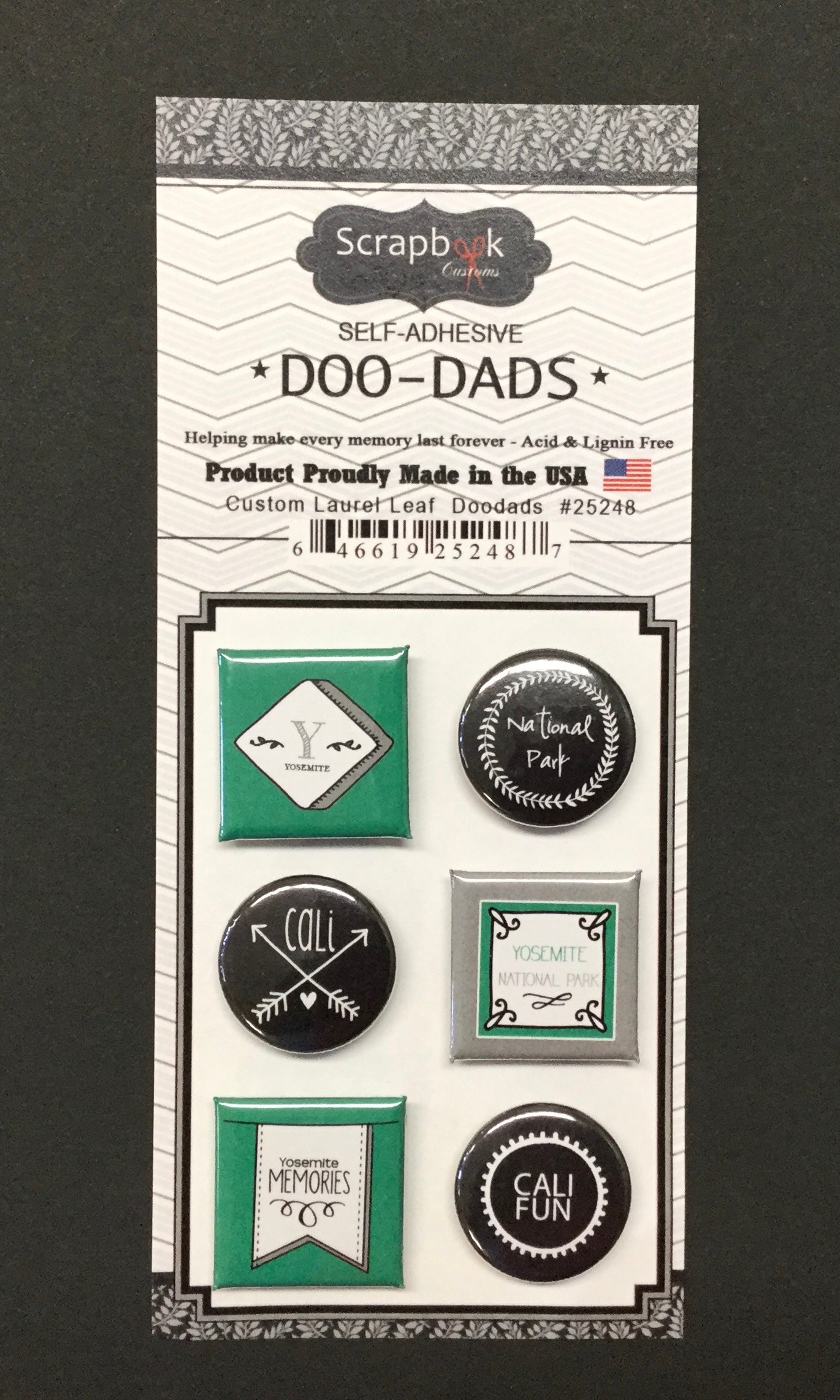 4070ED2E-63EA-46A3-AB35-2A2A894CA6BC YOSEMITE Custom Laurel Leaf Doo Dads Stickers 6pc - Image 1