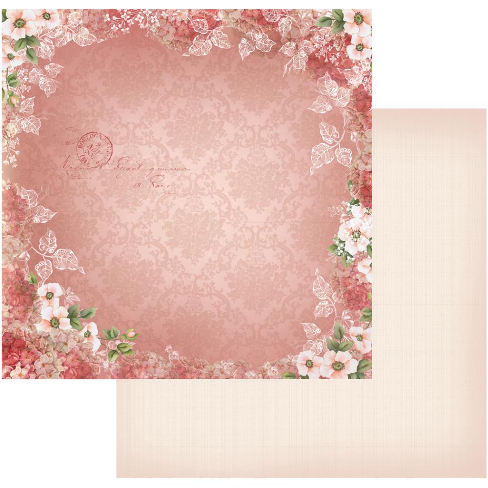 4143651E-9346-4E80-AE33-33D8B5A3CBDF Couture Creations Vintage Rose Garden ROUGE DAMASK 12"X12" Cardstock Paper - Image 1