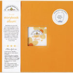 Doodlebug STORYBOOK ALBUM TANGERINE 12”X12” D-Ring Scrapbook