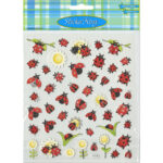 Sticker King LADYBUG & SUNFLOWERS Foil Stickers 30pc