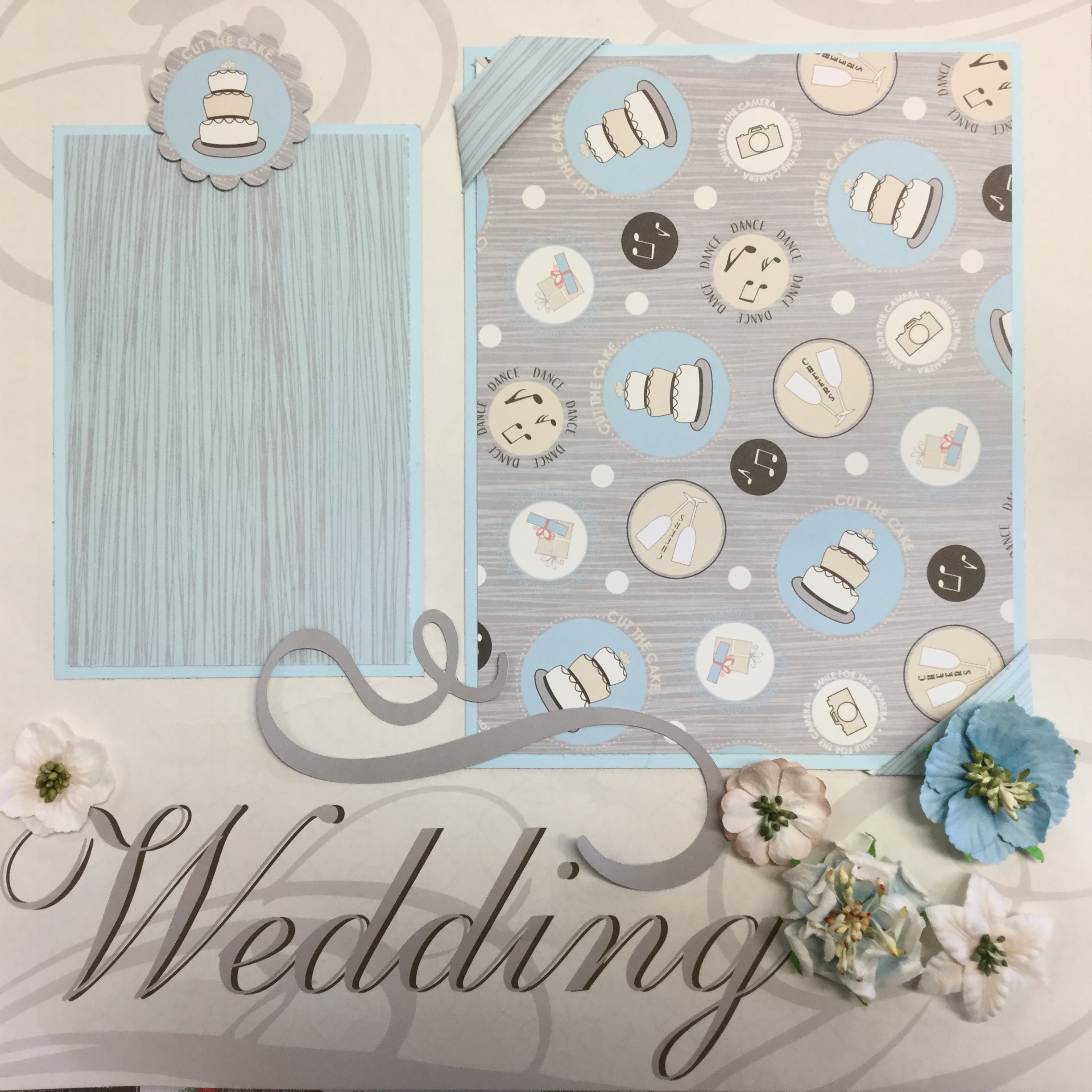 43208DD4-0EA5-4EB4-873E-C0DC8C200BD0 Premade Page WEDDING 12"x12" Scrapbook @Scrapbooksrus - Image 1