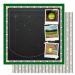 Scrapbook Customs SOFTBALL CRAFT 12”X12” Scrapbook Paper