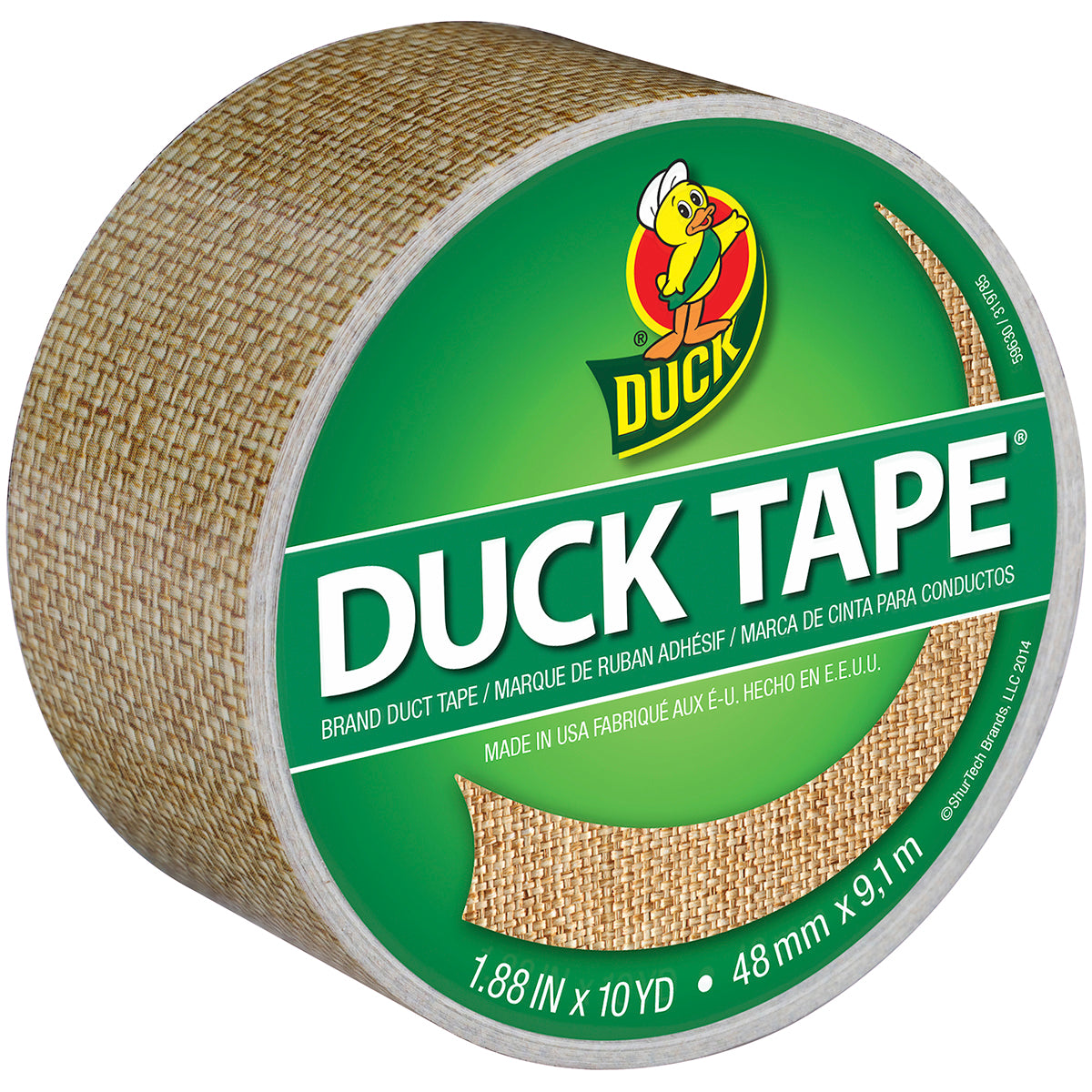444889PK2 Duck Tape BURLAP Print Duct Tape - Image 1