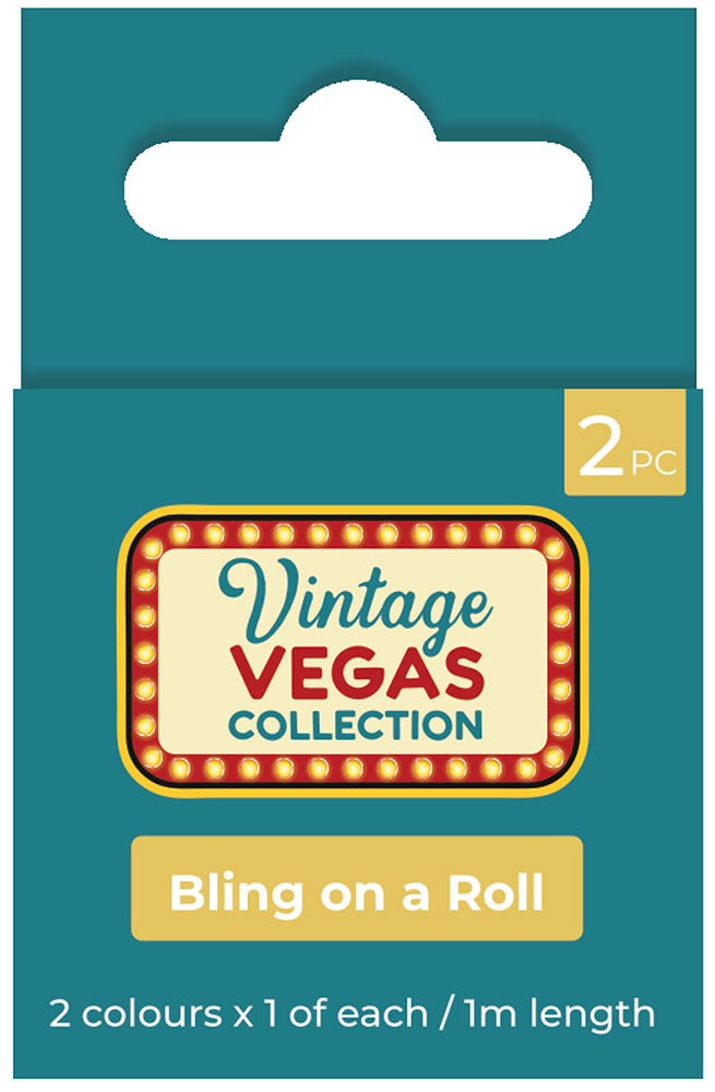 45BDF844-93C2-4E41-9769-50E85493D853 Crafter’s Companion VINTAGE VEGAS Bling On A Roll 2pc - Image 1