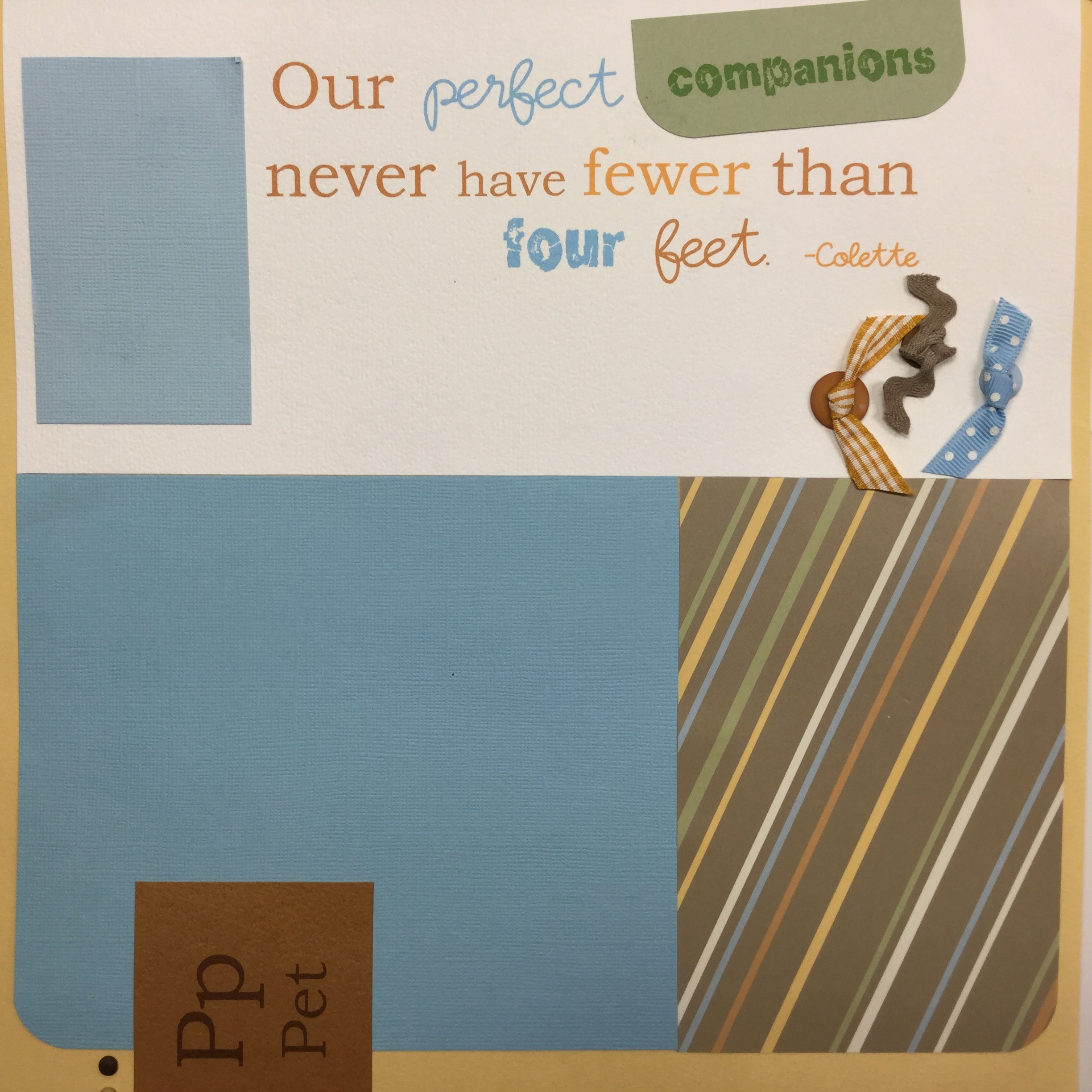 45C082B7-2726-4650-8C6E-121F6F5369BC Premade Page PERFECT PET COMPANION 12"x12" Scrapbook - Image 1