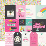 Simple Stories Crafty Babe ELEMENTS 1 12”X12” Scrapbook Paper