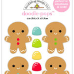 Doodlebug Doodle-Pops Oh What Fun JOLLY GINGERS 3D Stickers