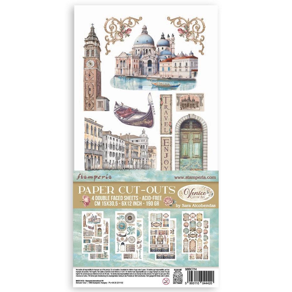 4910F446-5644-4F0F-AF2E-25B6166BEA99 Stamperia VENICE CITY OF ART 6”X12” Paper Cutouts - Image 1