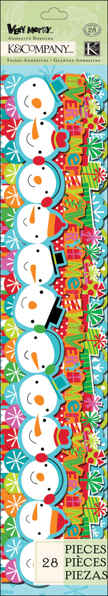 494266PK-PT-PM K&Company VERY MERRY Icon Adhesive Boarders 28pc - Image 1