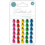 Craft Consortium The Essential WOODEN BUGS Adhesive Embellishments 30pc