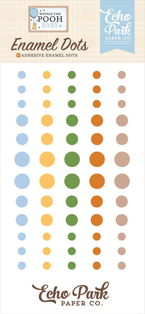 4AD971BD-1F9D-4354-ABE0-75EAB99E3B84 Echo Park WINNIE THE POOH BABY Adhesive Enamel Dots - Image 1