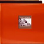Pioneer Sewn Frame Leatherette BRIGHT ORANGE 3-Ring 12"X12" Memory Scrapbook Album