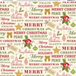 American Crafts CHRISTMAS PHRASE 12"X12" Scrapbook Paper